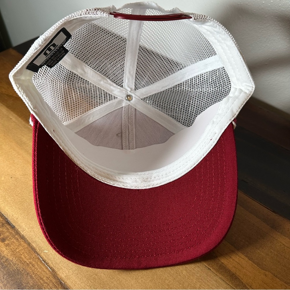 Tampa Bay Rays Crimson Red Melonwear Trucker Snapback Rope Hat TB New - Picture 5 of 6